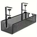 No-Drill Wire Organizer Under-Desk Cable Tray