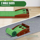Golf Putting Mat with 2-Hole Training Design