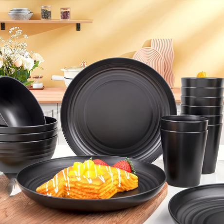 Shatterproof Tableware Set for Camping & Home (16pcs)