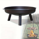 Outdoor Metal Fire Pit Bowl with Handles & Legs