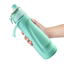 750ML Spray Water Bottle Green