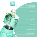 750ML Spray Water Bottle Green