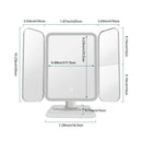 Trifold LED Makeup Mirror Beauty Lights