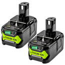 2pcs Lithium-Ion Battery for Ryobi One+