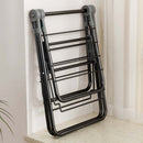 2-Tier Foldable Clothes Drying Rack  for Balcony Bay Window-White