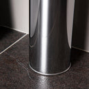 Stainless Steel Toilet Brush With Base and Long-Handled Brush for Bathroom Toilet Cleaning-Silver