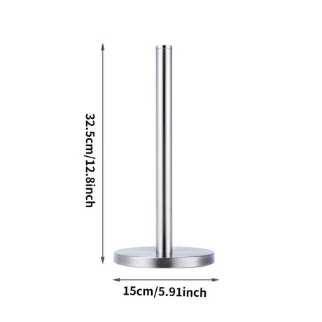Stainless Steel Paper Towel Holder for Kitchen Countertop Cling Film Storage Rack-Silver
﻿