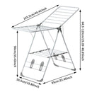Floor-Standing Folding Wing-Shaped Drying Rack-White