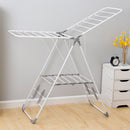 Floor-Standing Folding Wing-Shaped Drying Rack-White