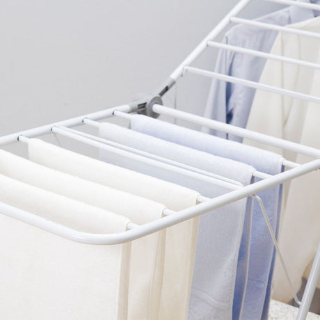 Floor-Standing Folding Wing-Shaped Drying Rack-White