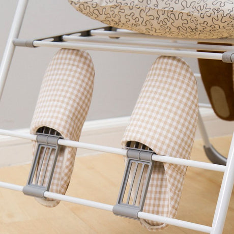 Floor-Standing Folding Wing-Shaped Drying Rack-White