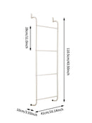 Over The Door Towel Rack Metal Behind Door Hanger for Bathroom Bedroom-White