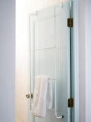 Over The Door Towel Rack Metal Behind Door Hanger for Bathroom Bedroom-White