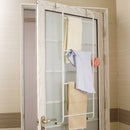 Over The Door Towel Rack Metal Behind Door Hanger for Bathroom Bedroom-White