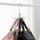 Stainless Steel Storage Hanger With 4 Hooks For Bras Ties Bag and Belts-Silver