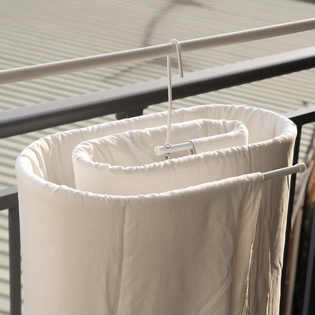 Elliptical Spiral Drying Rack for Quilt -White