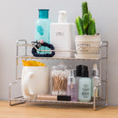 Mini Stainless Steel Kitchen Spice Storage Rack Bathroom And Toilet Organizer Rack-Silver