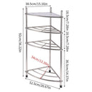 Stainless Steel Bathroom Storage Shelf,Four-Layer Storage Rack, Bathroom Triangular Rack, Washbasin And Bathtub Organizer Rack-Silver