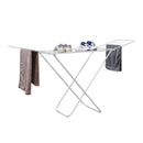 Large Double-Wing Floor-Standing Folding Clothes Drying Rack-White