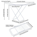 Large Double-Wing Floor-Standing Folding Clothes Drying Rack-White