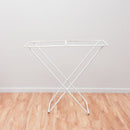 Large Double-Wing Floor-Standing Folding Clothes Drying Rack-White
