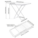 Mini Double-Wing Floor-Standing Folding Clothes Drying Rack-White
