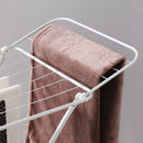 Mini Double-Wing Floor-Standing Folding Clothes Drying Rack-White