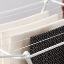Mini Double-Wing Floor-Standing Folding Clothes Drying Rack-White