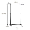 Adjustable Clothes Rack--Back