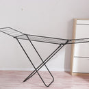 Large Double-Wing Floor-Standing Folding Clothes Drying Rack-Black
