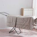 Large Double-Wing Floor-Standing Folding Clothes Drying Rack-Black