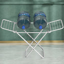Upgrade Double Wing Floor Folding Drying Rack For Clothes Quilt Towel-White