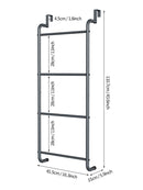 Over The Door Towel Rack Metal Behind Door Hanger for Bathroom Bedroom-Grey