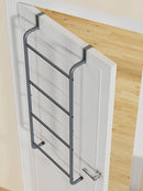 Over The Door Towel Rack Metal Behind Door Hanger for Bathroom Bedroom-Grey