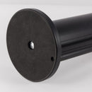 2-in-1 Iron Floor Standing Roll Paper Holder and Bamboo Lid Toilet Brush For Bathroom and Toilet-Black
