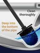 Iron Floor-Standing Toilet Brush Cleaning Brush With Base-Black