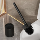 Iron Floor-Standing Toilet Brush Cleaning Brush With Base-Black