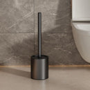 Iron Floor-Standing Toilet Brush Cleaning Brush With TPR Brush Head-Black
﻿