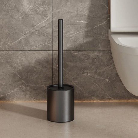 Iron Floor-Standing Toilet Brush Cleaning Brush With TPR Brush Head-Black
﻿