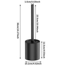 Iron Floor-Standing Toilet Brush Cleaning Brush With TPR Brush Head-Black
﻿