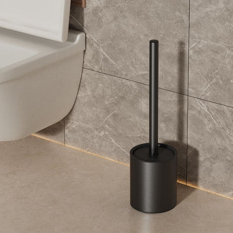 Iron Floor-Standing Toilet Brush Cleaning Brush With TPR Brush Head-Black
﻿