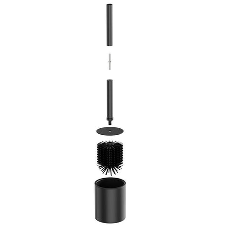 Iron Floor-Standing Toilet Brush Cleaning Brush With TPR Brush Head-Black
﻿