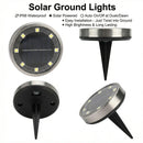 30pcs Solar Ground Lights IP68 Waterproof Warm Light High Brightness Auto On/Off Long Lasting