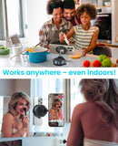 Suction Cup Phone Mount , 360° Adjustable Magnetic Car Phone Holder, Pocket Size Foldable Car Mount, Cell Phone Holders for Your Car for iPhone Series- Black