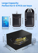 Faraday Box with Faraday Pouch 2 Pack, Keyless Entry Car Key Safe Protector RFID Anti-Theft Signal Blocking Cages-Black-Medium