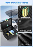 Faraday Box with Faraday Pouch 2 Pack, Keyless Entry Car Key Safe Protector RFID Anti-Theft Signal Blocking Cages-Black-Medium