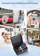 Faraday Box with Faraday Pouch 2 Pack, Keyless Entry Car Key Safe Protector RFID Anti-Theft Signal Blocking Cages-Black-Medium