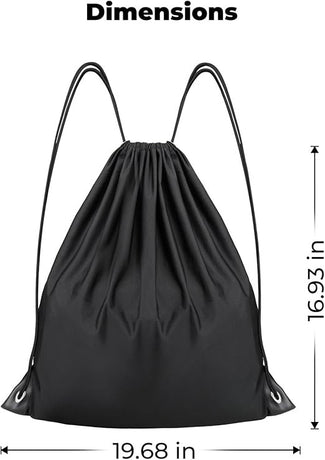 Helmet Bag, Large Capacity Light Weight Drawstring Bag for Motorcycle Bicycle Motocross Bike Racing  Snowboard Skiing Snowmobile Cycling Riding-Black