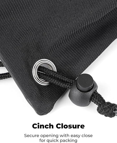 Helmet Bag, Large Capacity Light Weight Drawstring Bag for Motorcycle Bicycle Motocross Bike Racing  Snowboard Skiing Snowmobile Cycling Riding-Black