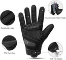 Breathable Mesh Motorcycle Gloves Touchscreen with TPR Palm Pad Hard Knuckle-Black-XXLarge